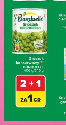 Groszek konserwowy Bonduelle promocja w Carrefour