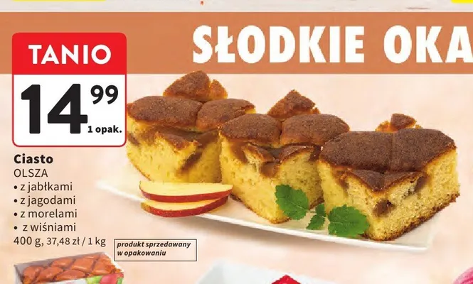 Ciasto z morelami Olsza promocja w Intermarche