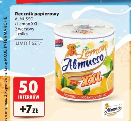 Ręcznik papierowy Almusso Lemon XXL promocja w Intermarche