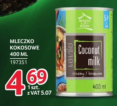 Mleczko kokosowe House of Asia promocja w Selgros