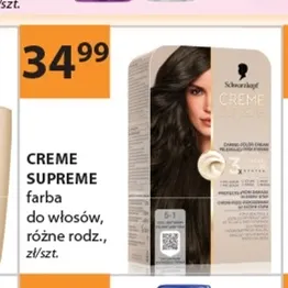 Farba do włosów Schwarzkopf Creme Supreme promocja w Drogerie Laboo