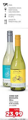 Wino białe Cono Sur Bicicleta Chardonnay promocja w Kaufland
