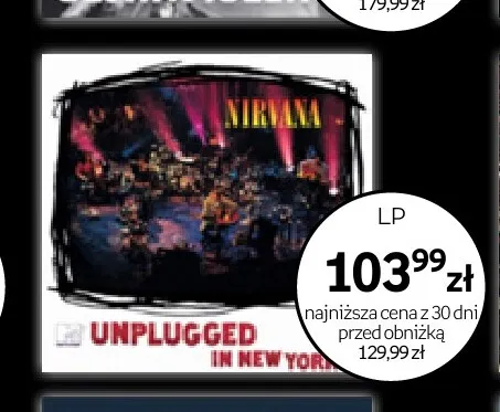 Płyta winylowa Nirvana MTV Unplugged in New York promocja w Empik