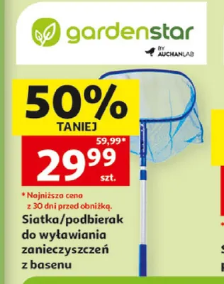 Siatka/podbierak do wyławiania zanieczyszczeń z basenu gardenstar promocja w Auchan