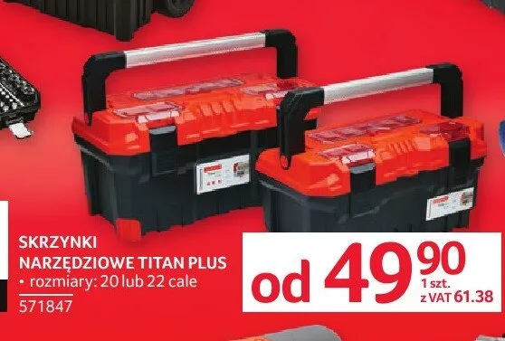 Skrzynki narzędziowe Titan Plus 22 cale promocja w Selgros