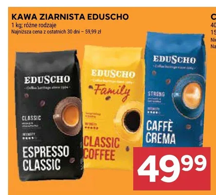 Kawa ziarnista EDUSCHO promocja w Stokrotka