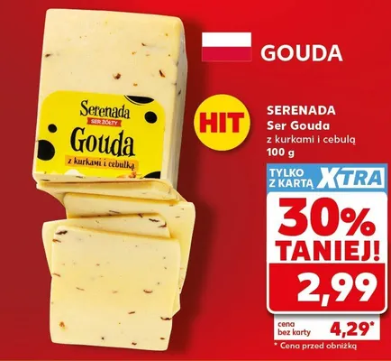 Ser Gouda z kurkami i cebulą Serenada promocja w Kaufland