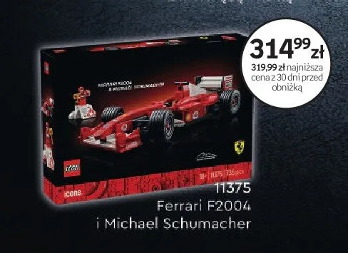 Klocki LEGO 11375 Ferrari F2004 i Michael Schumacher promocja w Empik