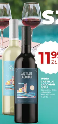 Wino białe półsłodkie Castillo Lagomar promocja w Duży Ben