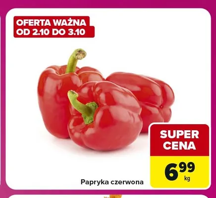 Papryka czerwona promocja w Carrefour Market