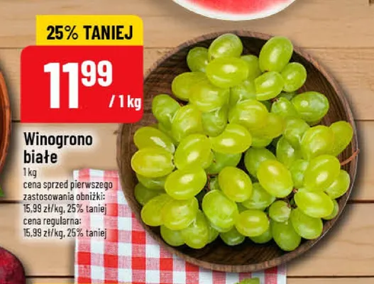 Winogrono białe promocja w POLOmarket