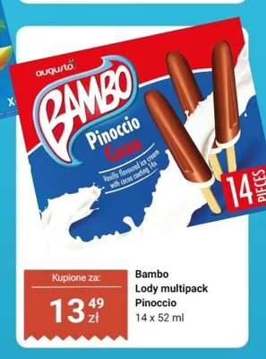 Lody Bambo Pinoccio 14-pak promocja w Dino