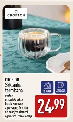 Szklanka termiczna 2-pak Crofton promocja w Aldi