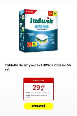 Tabletki do zmywarek Ludwik Classic promocja w Media Expert
