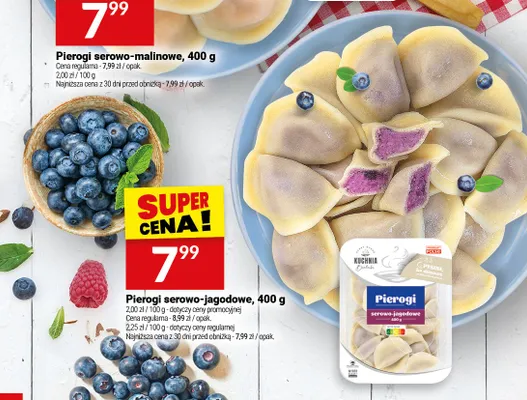 Pierogi serowo-jagodowe Kuchnia Biedronki promocja w Twój Market