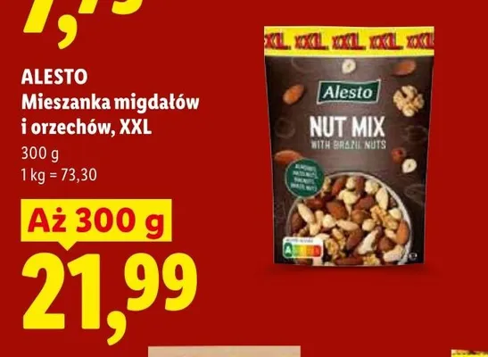 Mieszanka migdałów i orzechów XXL Alesto promocja w Lidl