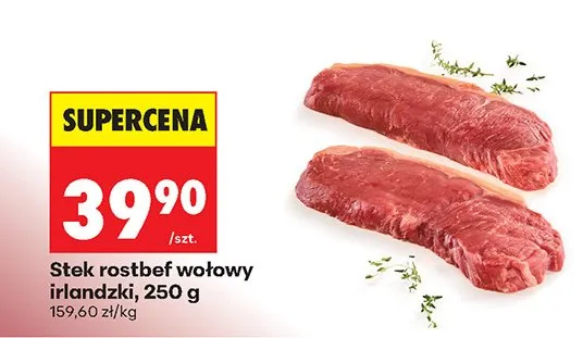 Stek rostbef wołowy irlandzki promocja w Biedronka