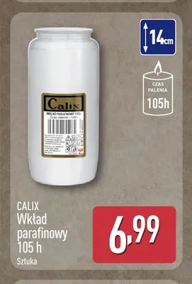 Wkład parafinowy 105 h Calix promocja w Aldi