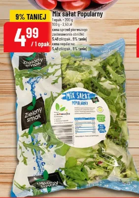 Mix sałat Popularny Zielony smak promocja w POLOmarket