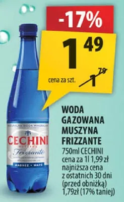 Woda gazowana muszyna frizzante promocja w Arhelan