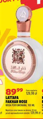 Woda perfumowana Fakhar Rose Lattafa promocja w Drogerie Natura