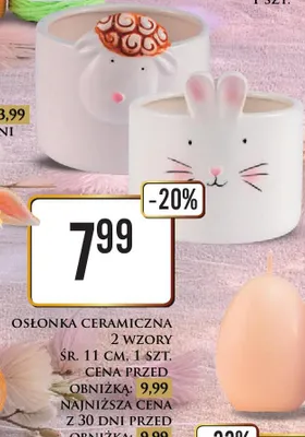 Osłonka ceramiczna 2 wzory Dino promocja w Dino
