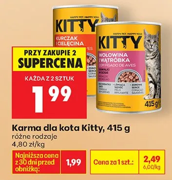Karma dla kota, różne rodzaje promocja w Biedronka