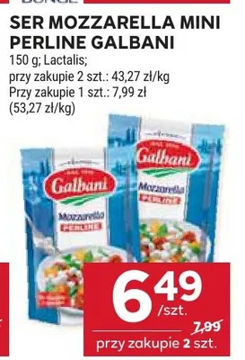 Ser Mozzarella Mini Perline Galbani promocja w Stokrotka
