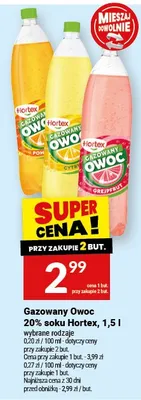 Napój gazowany owoc 20% soku promocja w Twój Market