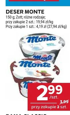 Deser Monte Zott promocja w Stokrotka