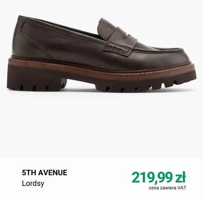 Buty lordsy 5th Avenue promocja w Deichmann