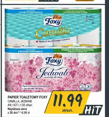 Papier toaletowy Foxy Jedwab 8-pak promocja w Słoneczko