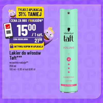 Lakier do włosów Taft promocja w POLOmarket