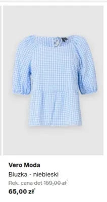 Bluzka Vero Moda niebieski promocja w Lounge by Zalando