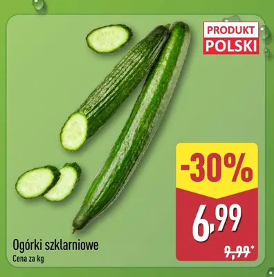 Ogórki szklarniowe promocja w Aldi