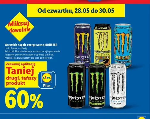 Napój energetyczny Monster Energy promocja w Lidl