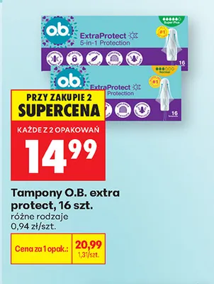 Tampony O.B. Extra Protect promocja w Biedronka