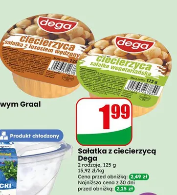 Sałatka z ciecierzycą wegetariańska Dega promocja w Dino