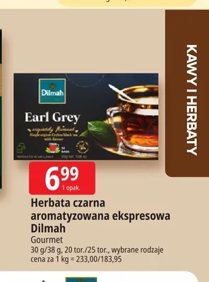 Herbata czarna aromatyzowana ekspresowa Dilmah Gourmet promocja w Leclerc