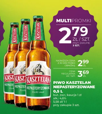 Piwo Kasztelan Niepasteryzowane promocja w Duży Ben