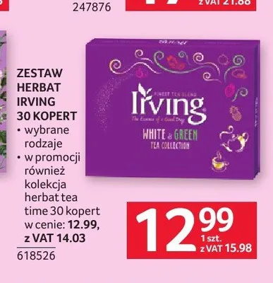Zestaw herbat Irving 30 kopert promocja w Selgros
