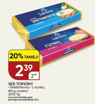 Ser topiony z szynką Lactima promocja w Chata Polska