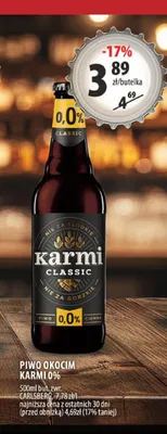 Piwo bezalkoholowe Karmi Classic promocja w Arhelan