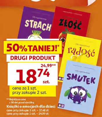 Książki o emocjach dla dzieci promocja w Auchan