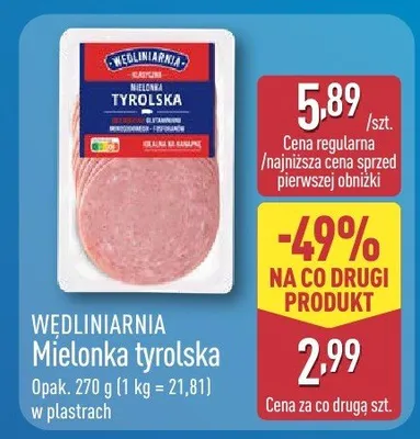 Mielonka tyrolska Pekpol promocja w Aldi