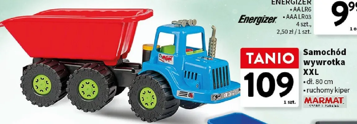 Samochód wywrotka XXL dł. 80 cm, ruchomy kiper promocja w Intermarche