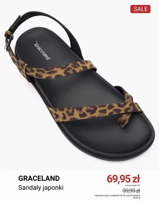 Sandały japonki Graceland promocja w Deichmann