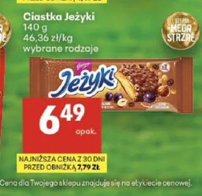 Ciastka Jeżyki promocja w Delikatesy Centrum
