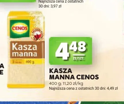 Kasza manna Cenos promocja w Stokrotka
