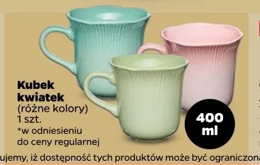 Kubek kwiatek różne kolory promocja w Netto